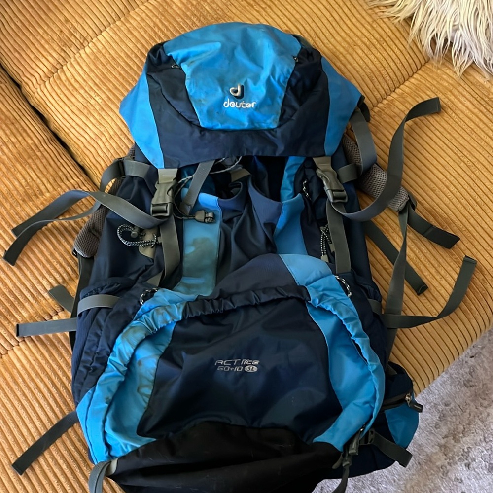 COPY - Dueter Act Lite 60+10 blue backpacking backcountry backpack